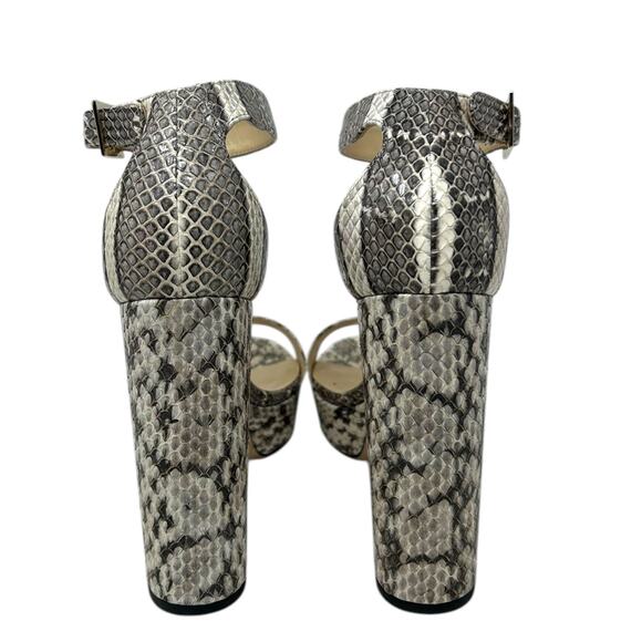 Jimmy Choo Holly Heel Snake Roccia Elaphe Sandal Multi 40 - Picture 5 of 8